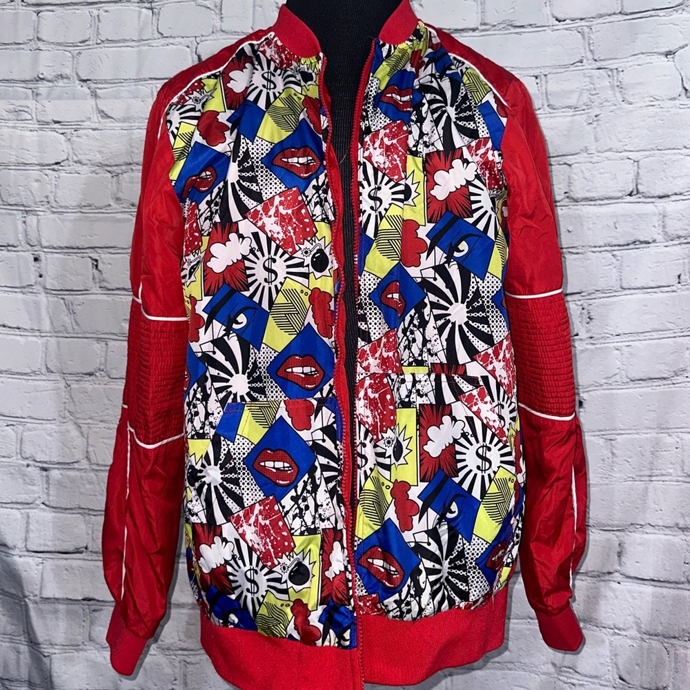 G-net lightweight jacket. Size XL. Red and white